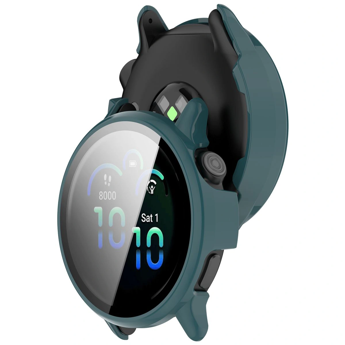 Etui z wbudowanym szkłem Bizon Case Watch Adamo do Garmin Vivoactive 6